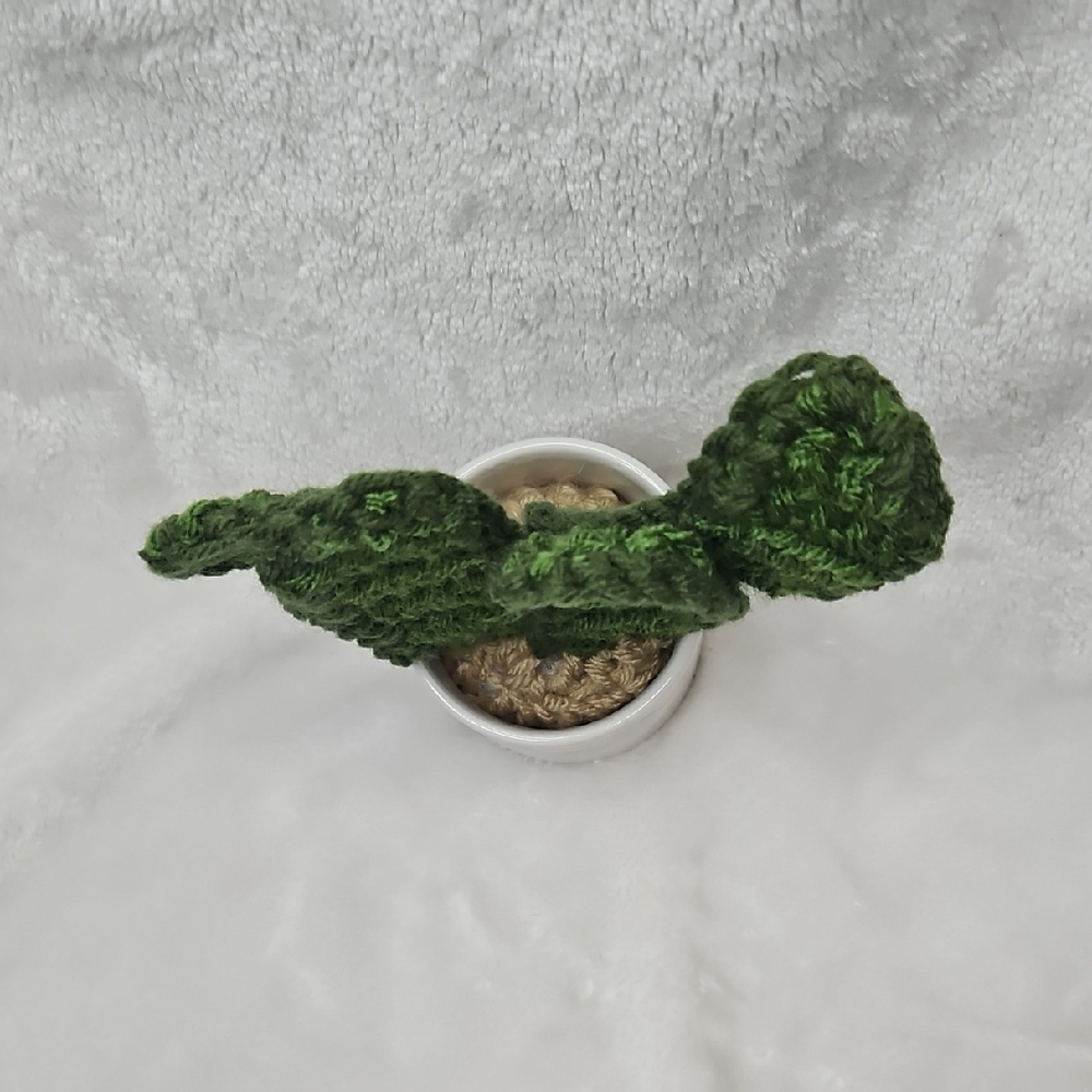 Crochet Snake Plant With Heart Planter - Picture 2 of 4